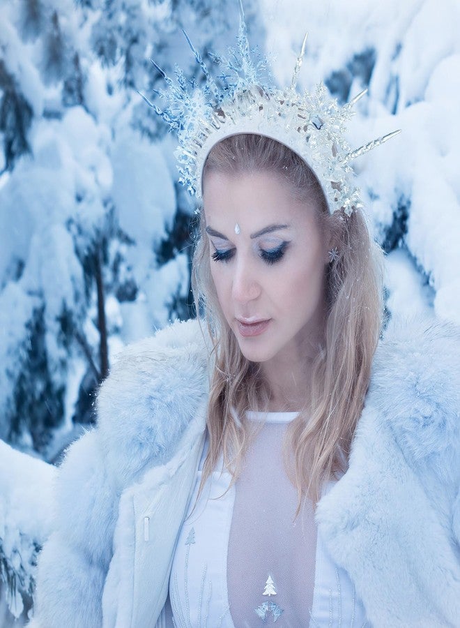 Suncalla Christmas Queen Crown Winter Snowflake Crystal Headband for Halloween Crowns Bride Women Quinceanera Headpieces Prom Party Princess Dress up Costume Christmas Hair Accessories - Image 4